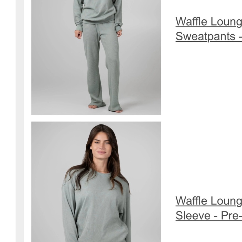 Women's Cozy Waffle Lounge Set - Gray